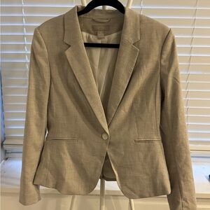 H&M Light Beige Single-Button Tailored Blazer